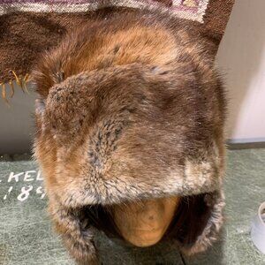 VINTAGE THOMAS G. GOULD  KING EDWARD HOTEL TORONTO TRAPPER FUR HAT